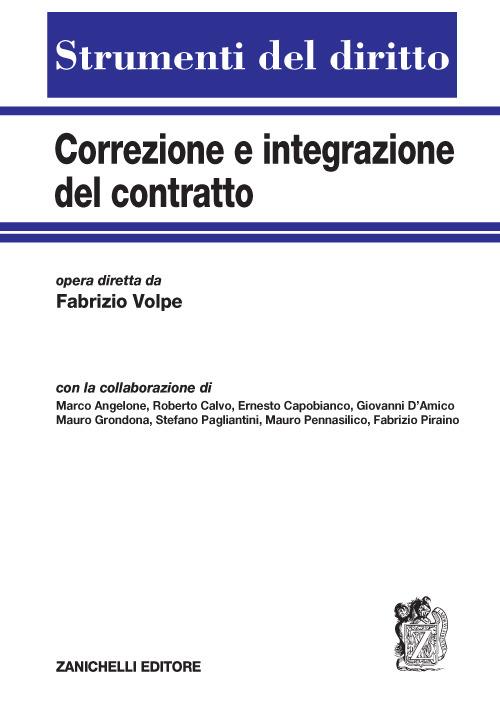 Correzione e integrazione del contratto - Fabrizio Volpe - copertina