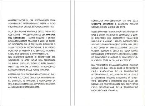 Manuale del sommelier. Come conoscere, apprezzare, valutare il vino e come gestire una cantina - Giuseppe Vaccarini - 2