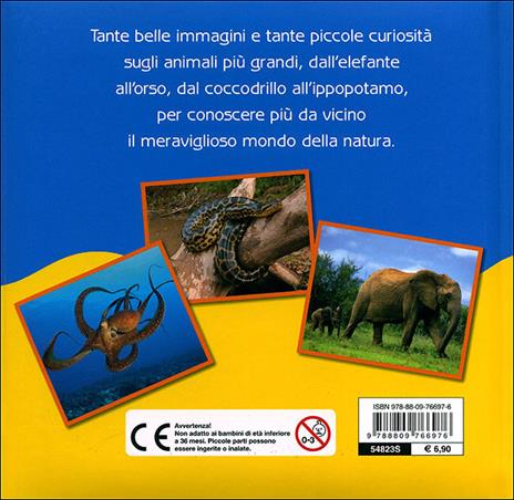 Gli animali grandi grandi. Con adesivi. Ediz. illustrata - Simona Gabbanini  - Libro - Giunti Kids - Animali dal vero | IBS