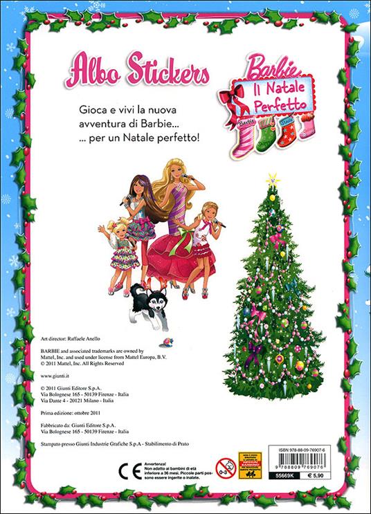 Barbie. Il Natale perfetto. Albo stickers - Libro - Giunti Junior - Barbie  | IBS