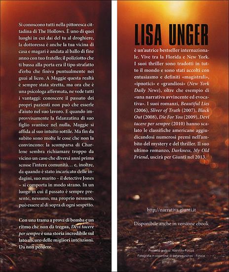 Devi tacere per sempre - Lisa Unger,Mariairene Annoni - ebook - 3