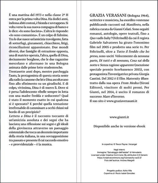 Lettera a Dina - Grazia Verasani - 2
