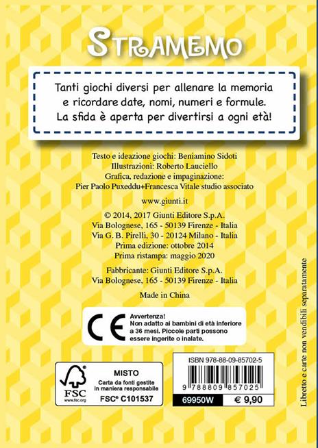 Stramemo. 50 carte per allenare la memoria! Con Carte - Beniamino Sidoti - 2