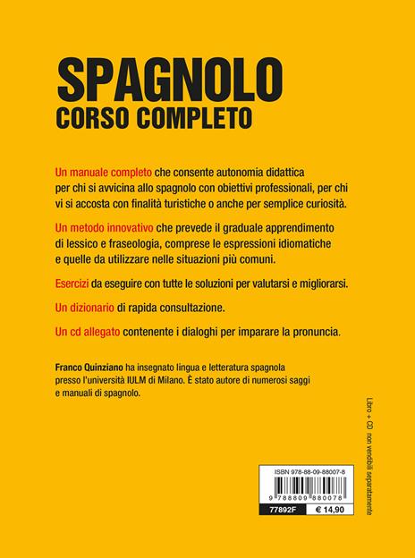 Spagnolo. Corso completo. Con CD-Audio. Con File audio per il download - Franco Quinziano - 2