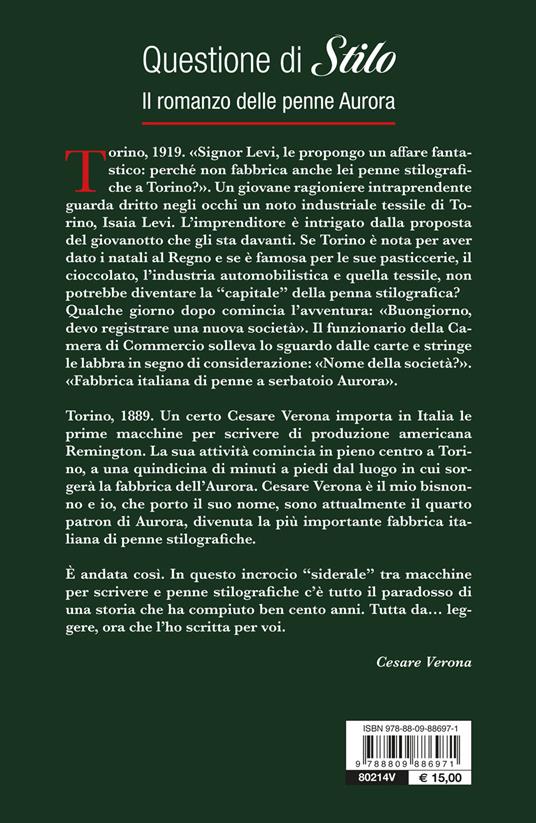 Questione di Stilo. Il romanzo delle penne Aurora - Cesare Verona,Adriano Moraglio - 3