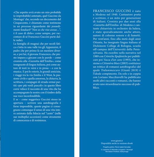 Non so che viso avesse. Quasi un'autobiografia - Francesco Guccini - Libro  - Giunti Editore - Scrittori Giunti | IBS