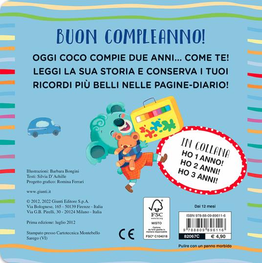 Ho 2 anni! Ediz. a colori - Silvia D'Achille - Libro - Giunti Editore - Libri  per ricordare