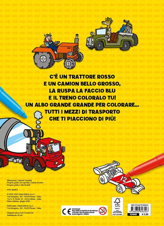 Libro da colorare bambini trattore (2 anni) - Libro Da Colorare