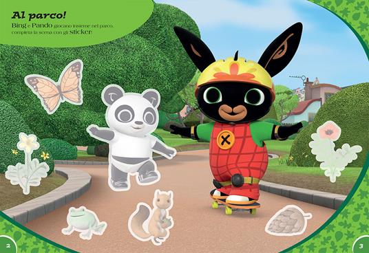 Libro illustrato per Bambini BING Viva la Natura Stickers e Set da