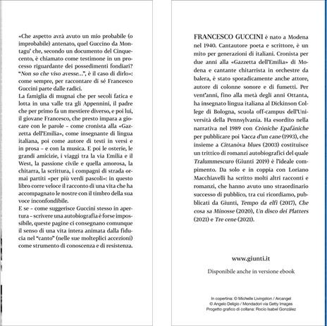 Non so che viso avesse. Quasi un'autobiografia - Francesco Guccini - 2