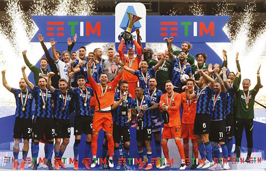 MAXI POSTER SQUADRA FC INTER CAMPIONI D'ITALIA 2021 SCUDETTO N°19 I M  SCUDETTO