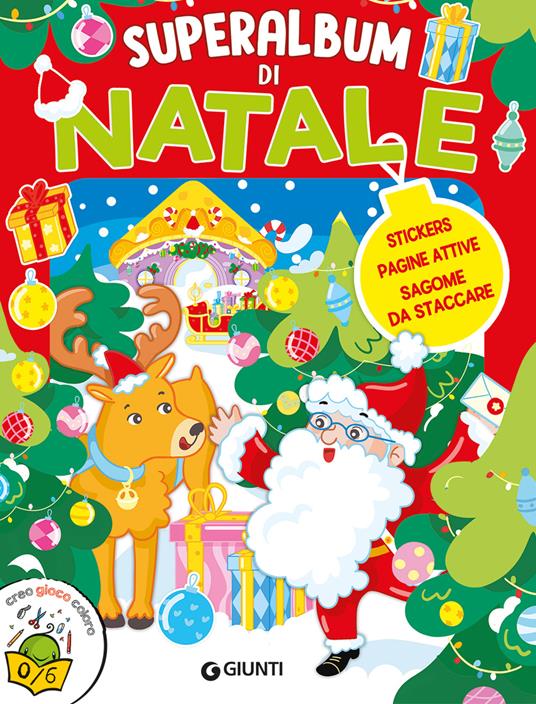 Superalbum di Natale. Stickers, pagine attive, sagome da staccare. Ediz. a colori - Giulia Del Col - copertina