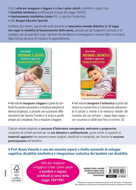 Percorsi didattici per bambini e ragazzi con disabilità intellettiva. Lettura e primi calcoli. Nuova ediz. - Renzo Vianello - 2