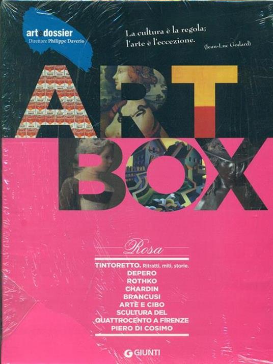 Dossier d'art. Box rosa: Tintoretto. Ritratti, miti, storie-Depero-Rothko-Chardin-Brancusi-Arte e cibo-Scultura del Quattrocento a Firenze-Piero di Cosimo. Ediz. illustrata - copertina