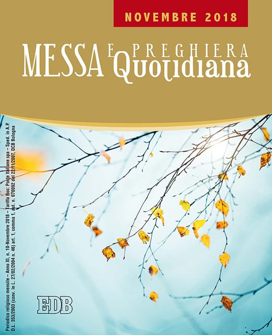 Messa e preghiera quotidiana (2018). Vol. 10: Novembre - copertina