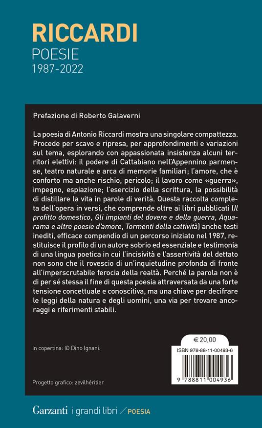 Poesie 1987-2022 - Antonio Riccardi - Libro - Garzanti - I grandi libri