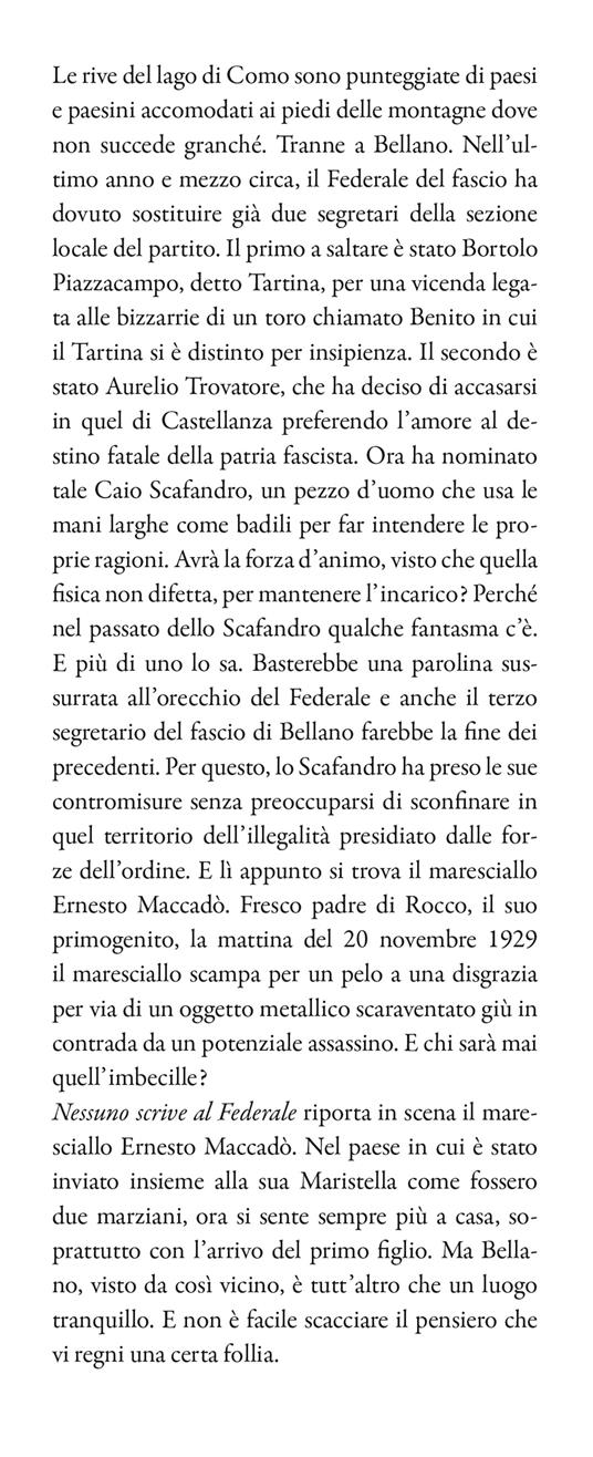 Nessuno scrive al Federale. I casi del maresciallo Ernesto Maccadò - Andrea Vitali - 2