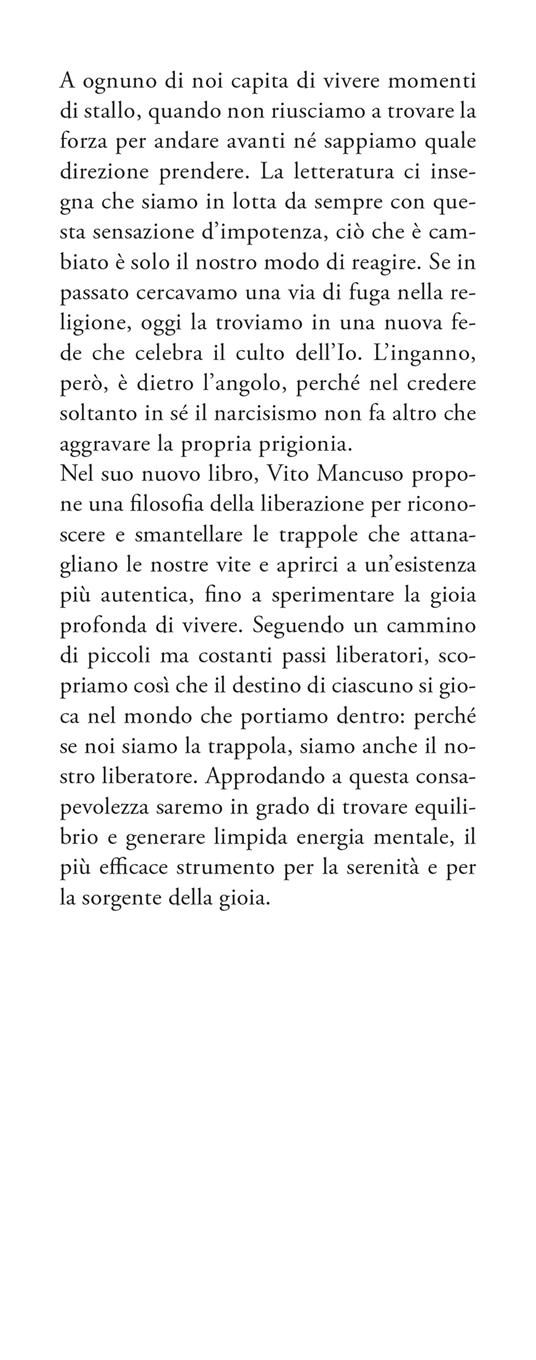 Non ti manchi mai la gioia. Breve itinerario di liberazione - Vito Mancuso - 2