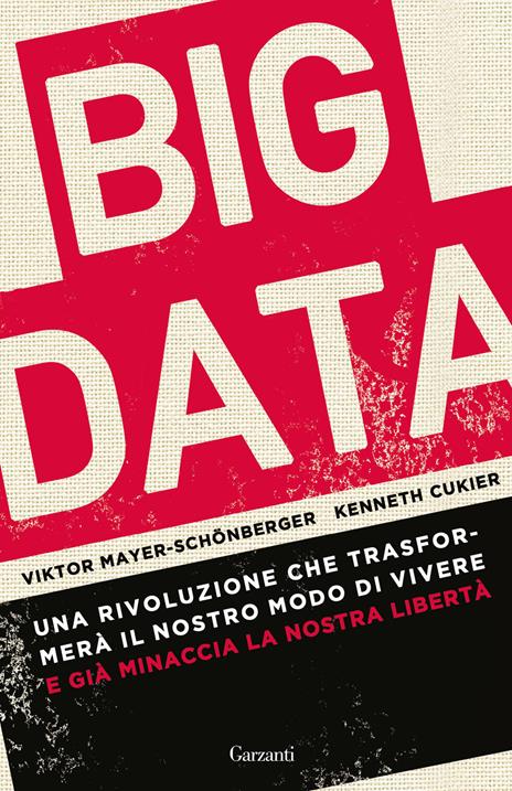 Big data. Una rivoluzione che trasformerà il nostro modo di vivere – e già minaccia la nostra libertà - Viktor Mayer-Schönberger,Kenneth Cukier - copertina