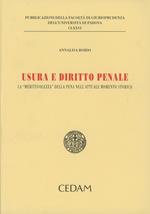 Usura e diritto penale. La «meritevolezza» della pena nell'attuale momento storico