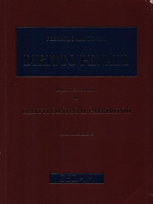 Diritto penale. Parte speciale. Vol. 2: Delitti contro il patrimonio - Ferrando Mantovani - copertina