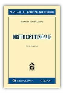 Diritto costituzionale - Giuseppe De Vergottini - copertina