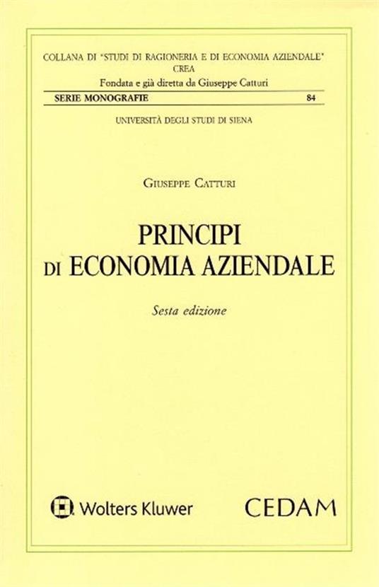 Principi di economia aziendale. L'azienda universale. L'idea forza, la morfologia e la fisiologia - Giuseppe Catturi - copertina