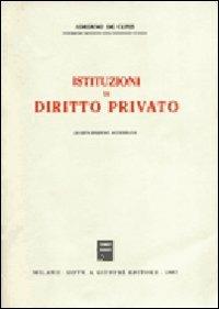  Istituzioni di diritto privato -  Adriano De Cupis - copertina