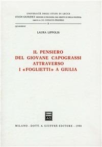 Il pensiero del giovane Capograssi attraverso i «Foglietti» a Giulia - copertina