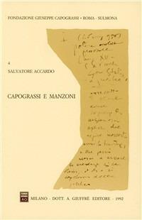 Capograssi e Manzoni - Salvatore Accardo - copertina