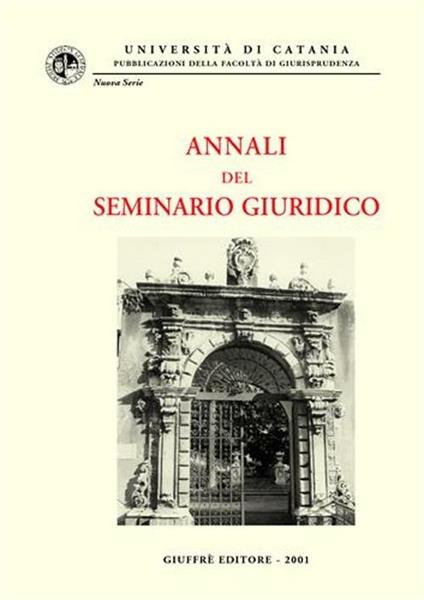 Annali del seminario giuridico (1999-2000) - copertina