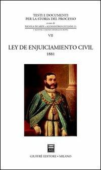 Ley de enjuiciamiento civil (1881) - copertina