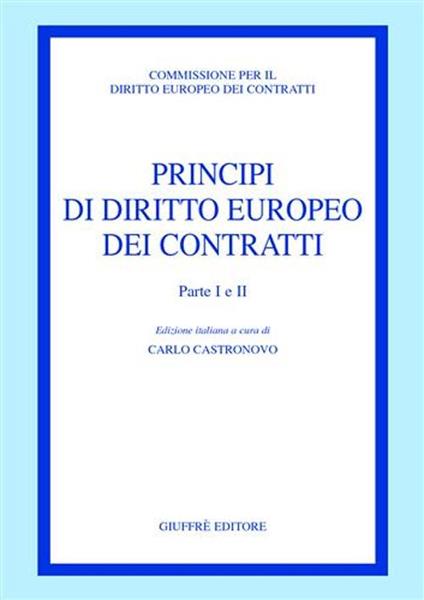 Principi di diritto europeo dei contratti - copertina