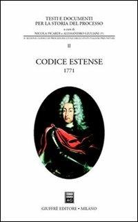 Codice estense 1771 - copertina