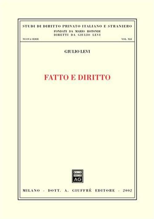 Fatto e diritto - Giulio Levi - copertina