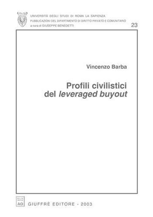 Profili civilistici del leveraged buyout - Vincenzo Barba - copertina