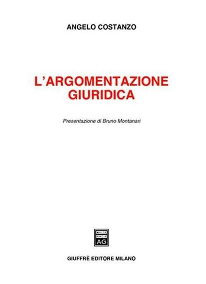 L' argomentazione giuridica - Angelo Costanzo - copertina