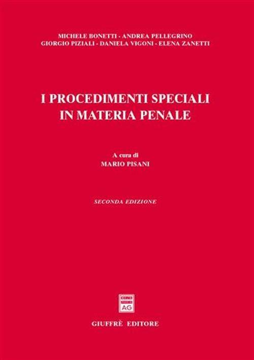 I procedimenti speciali in materia penale - copertina