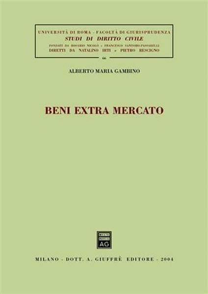 Beni extra mercato - Alberto M. Gambino - copertina