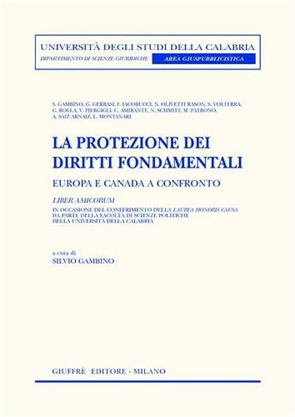 La protezione dei diritti fondamentali. Europa e Canada a confronto - copertina