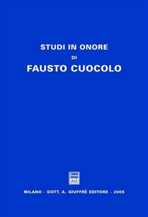 Studi in onore di Fausto Cuocolo - copertina