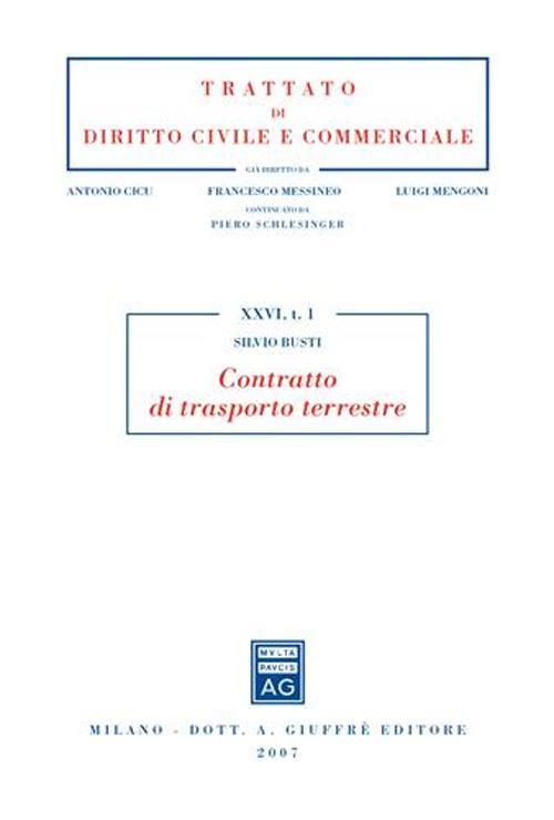 Contratto di trasporto terrestre - Silvio Busti - copertina