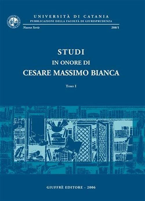 Studi in onore di Cesare Massimo Bianca - copertina