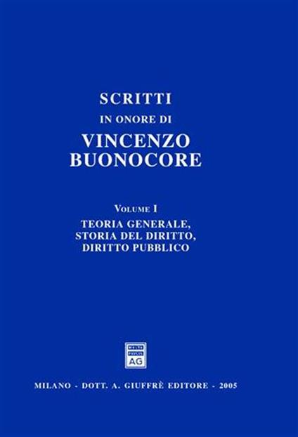 Scritti in onore di Vincenzo Buonocore - copertina