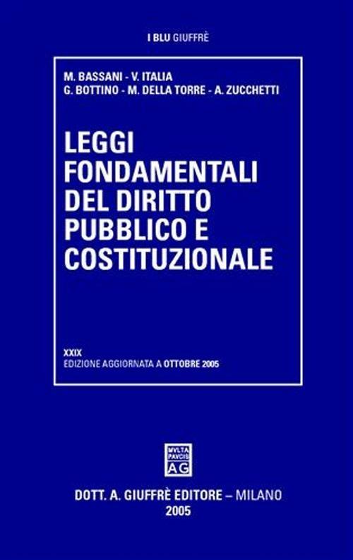 Leggi fondamentali del diritto pubblico e costituzionale - copertina