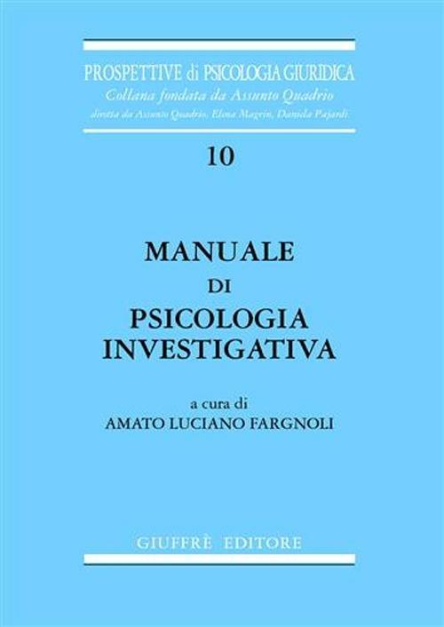 Manuale di psicologia investigativa - copertina