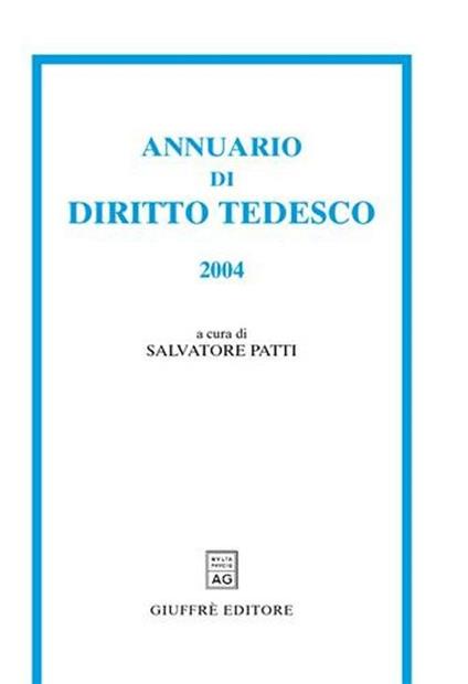 Annuario di diritto tedesco (2004) - copertina