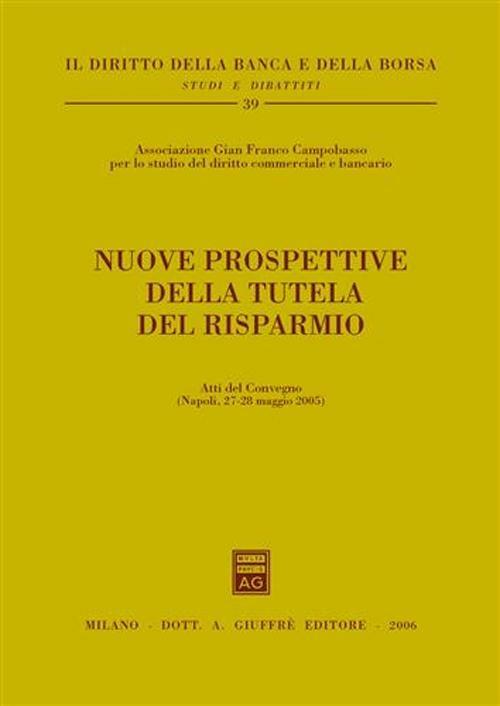 Nuove prospettive della tutela del risparmio - copertina