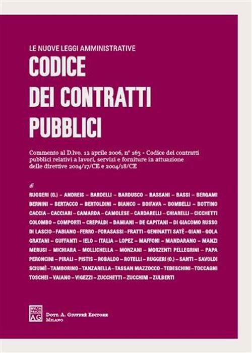 Codice dei contratti pubblici - copertina