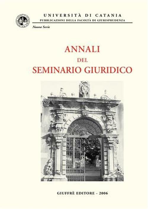 Annali del Seminario giuridico (2004-2005) - copertina